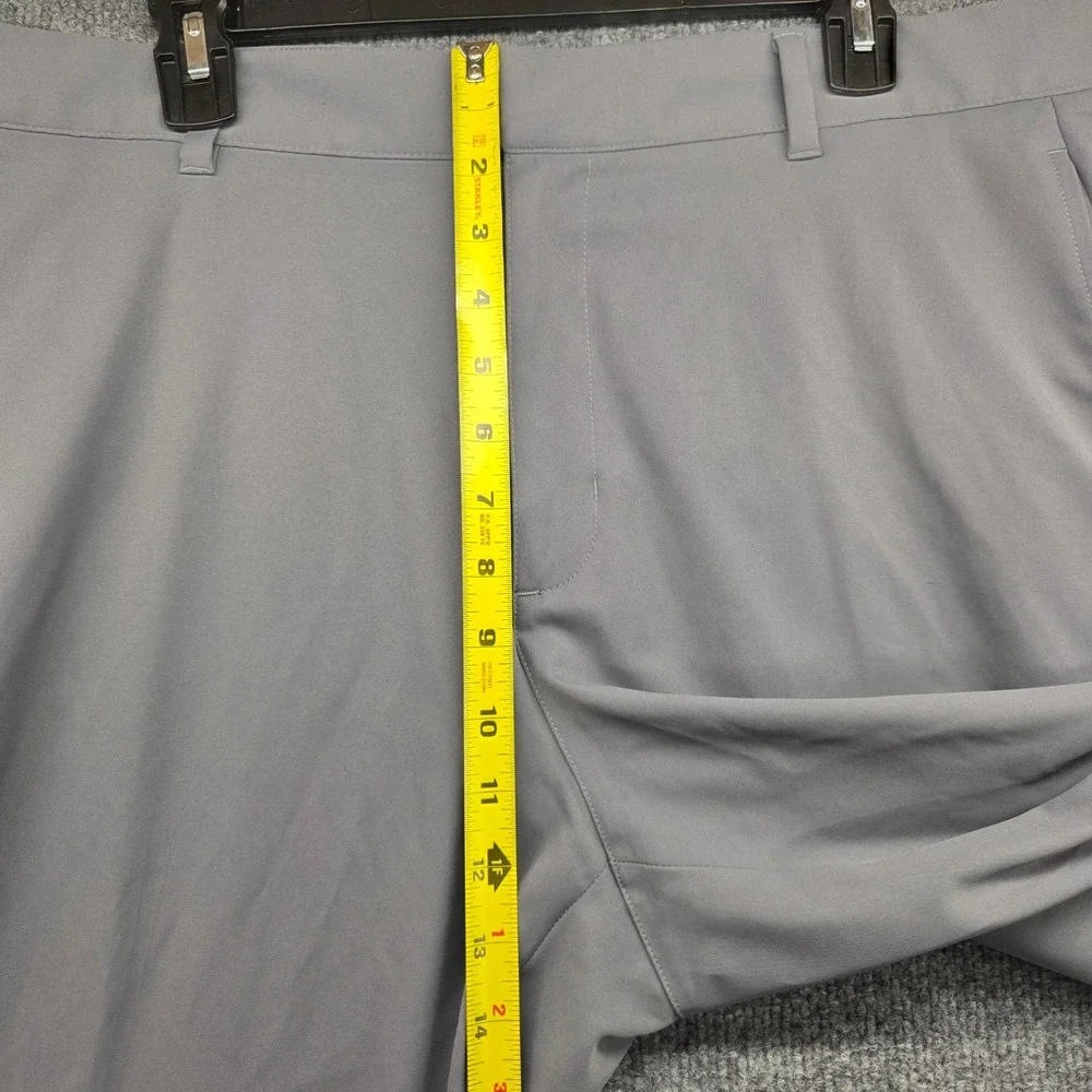 Adidas Mens Golf Pants‎ 40x30 Gray Flat Front Straight Leg Performance Stretch